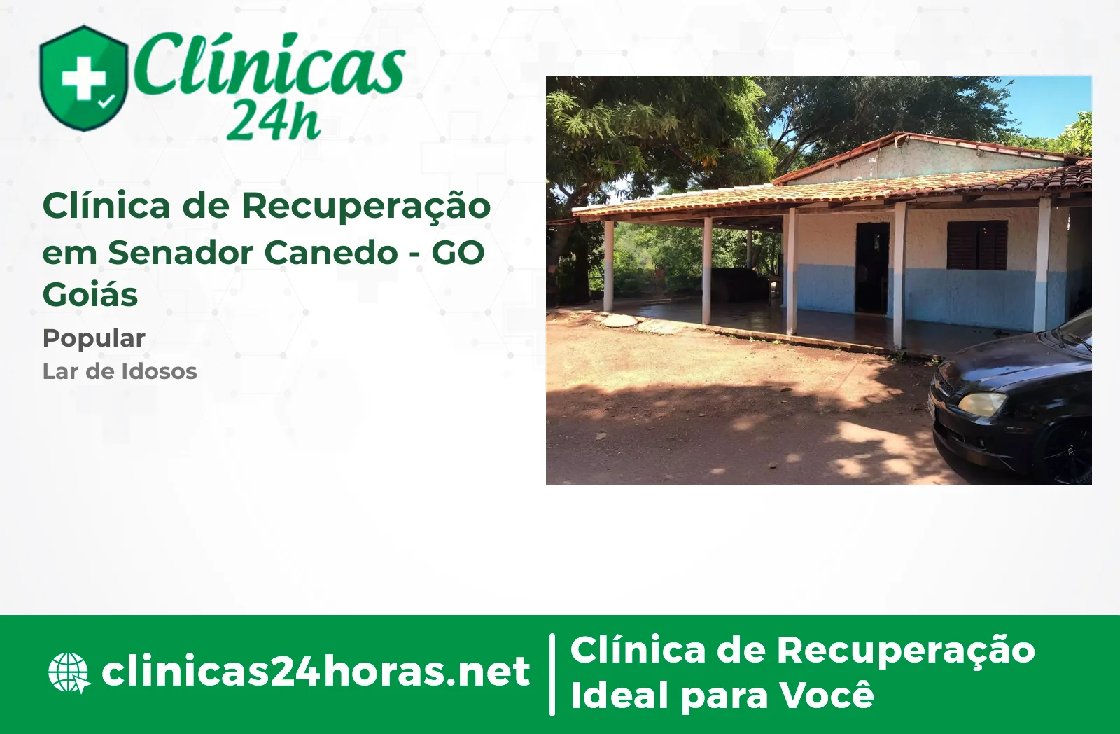 Clínica de Recuperação em Senador Canedo Masculina