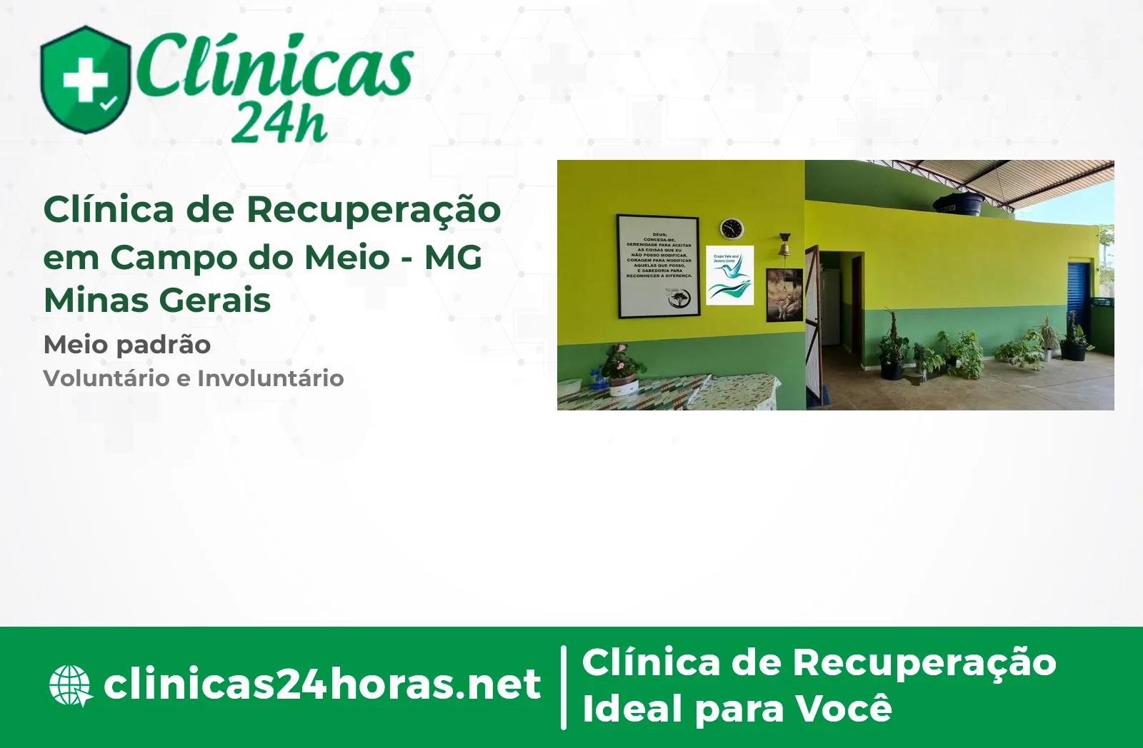 Clínica de Recuperação em Campo do Meio Masculina