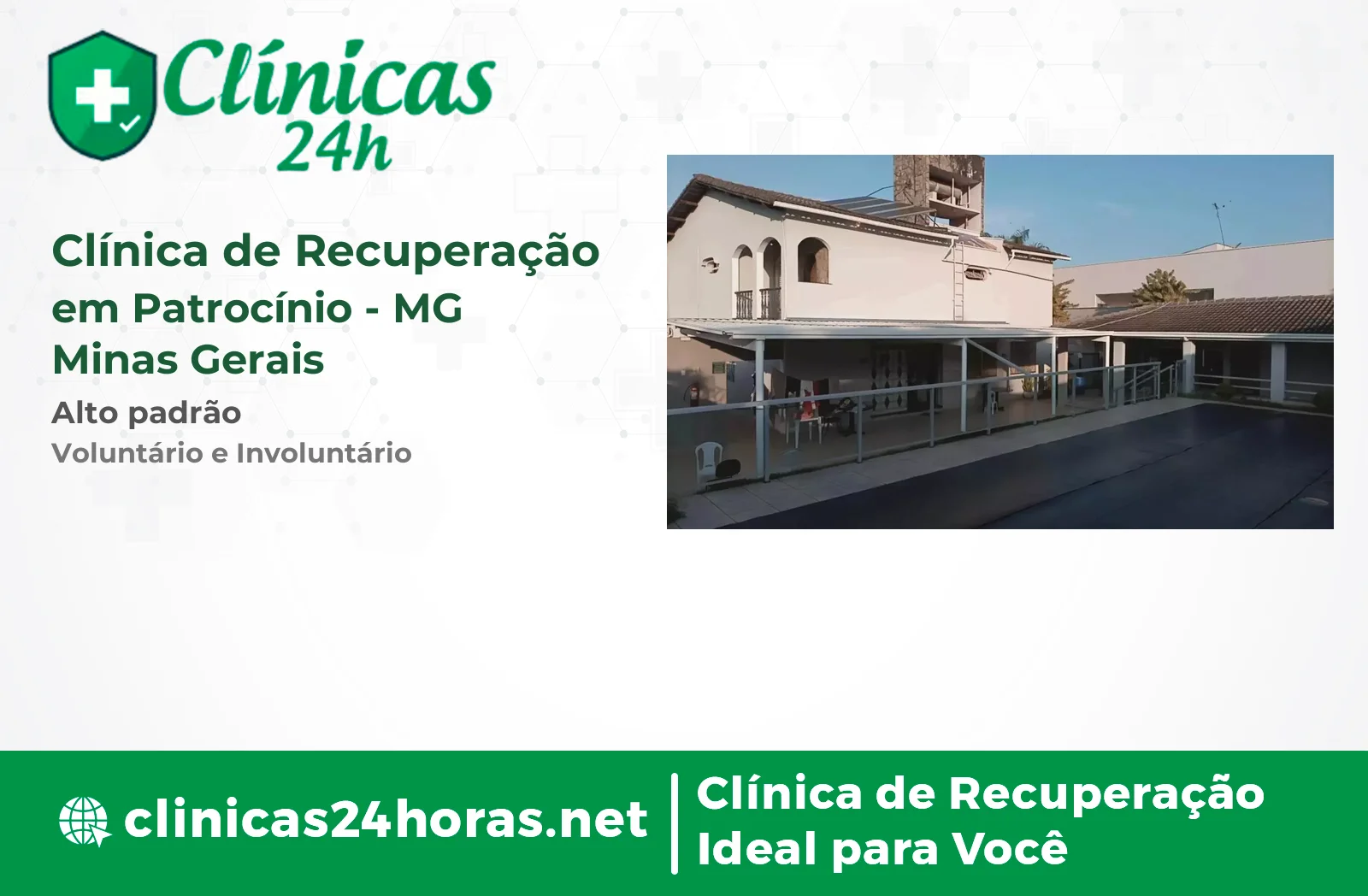 Clínica de Recuperação em Patrocínio Feminina