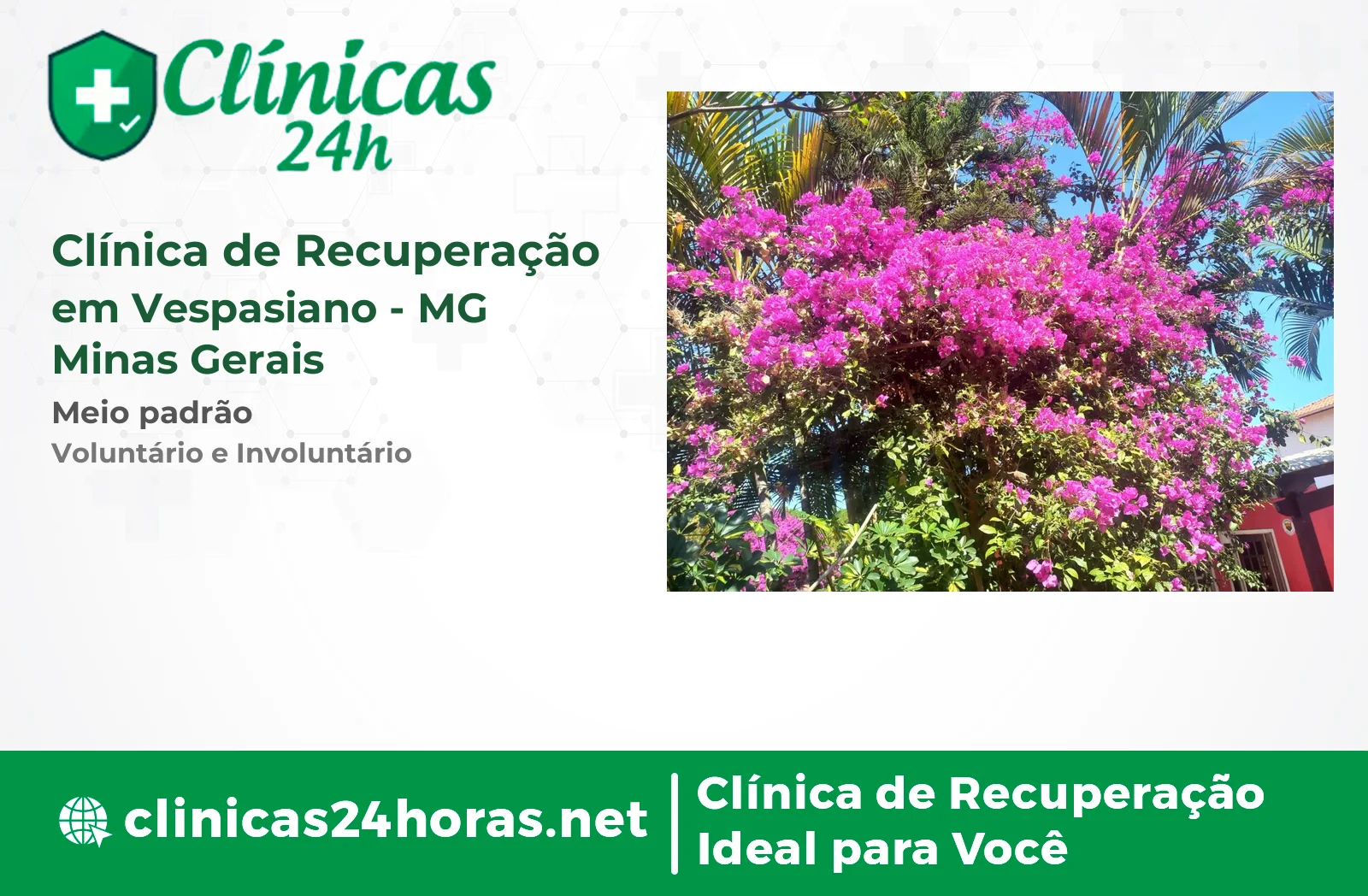 Clínica de Recuperação em Vespasiano Masculina