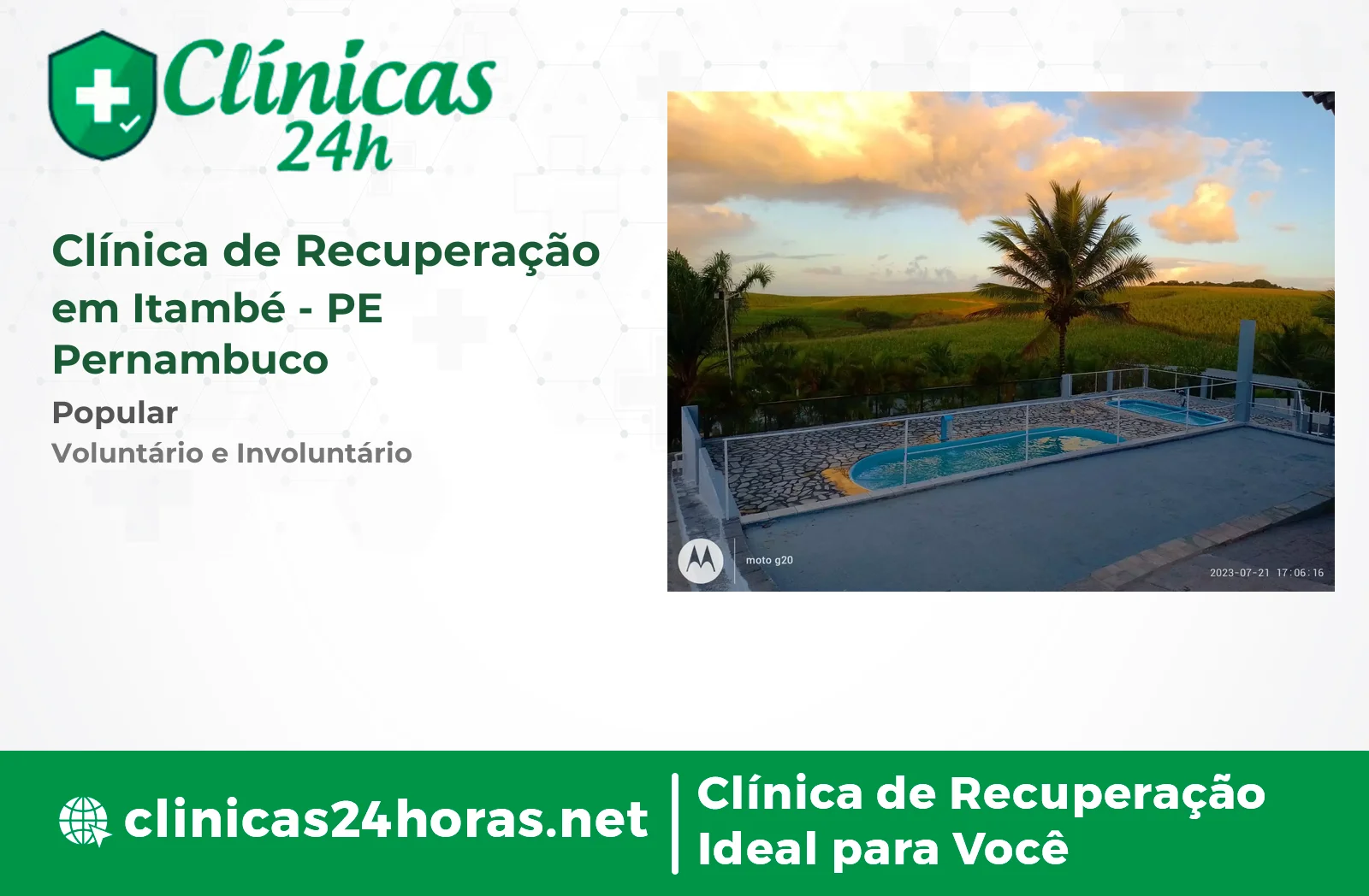 Clínica de Recuperação em Itambé Masculina
