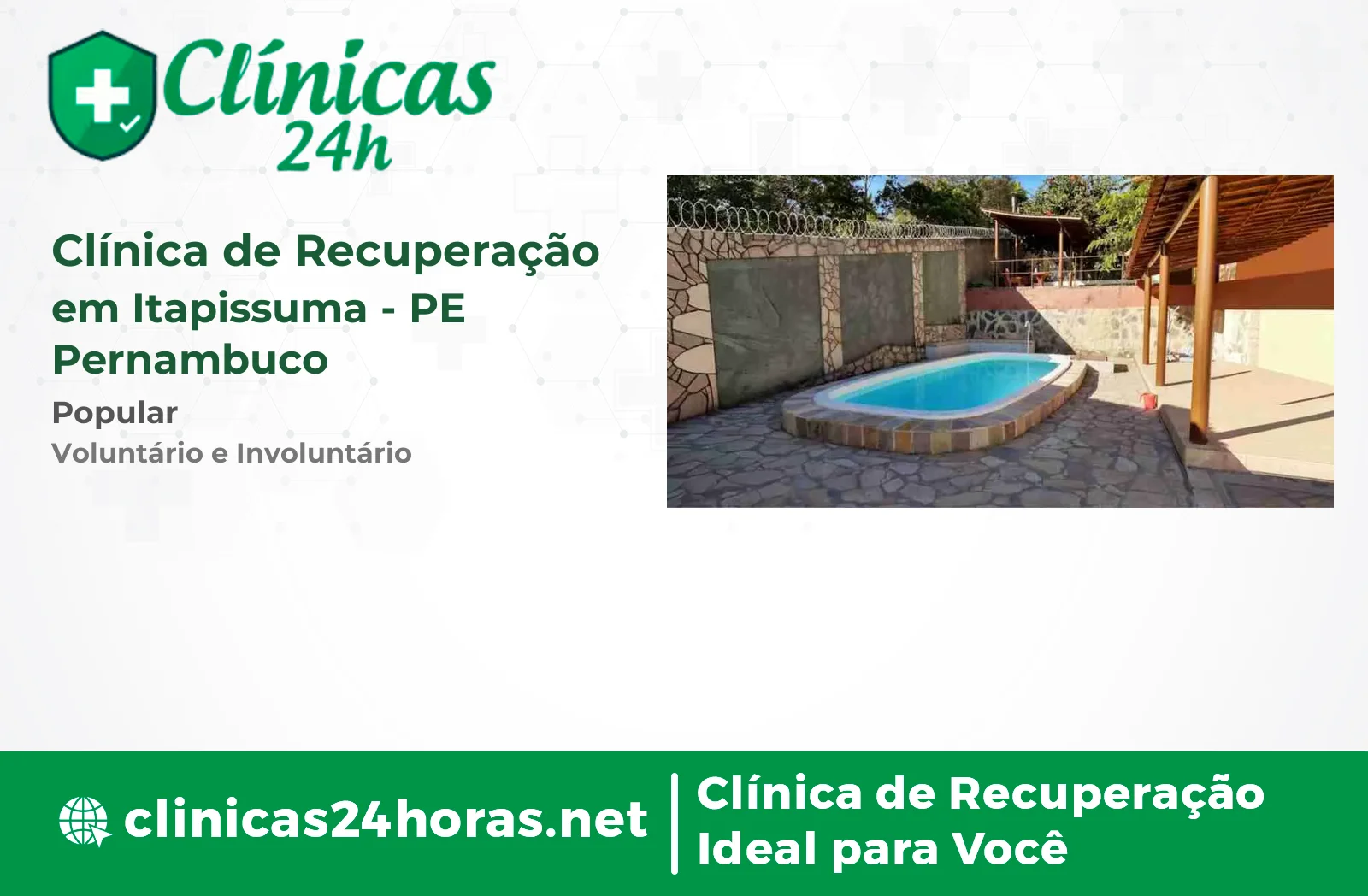 Clínica de Recuperação em Itapissuma Masculina