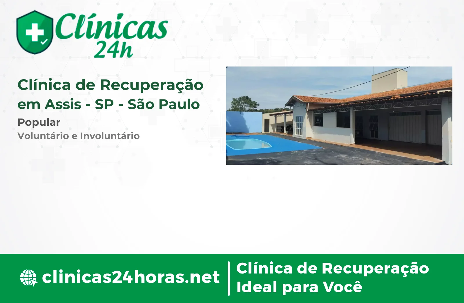 Clínica de Recuperação em Assis Masculina