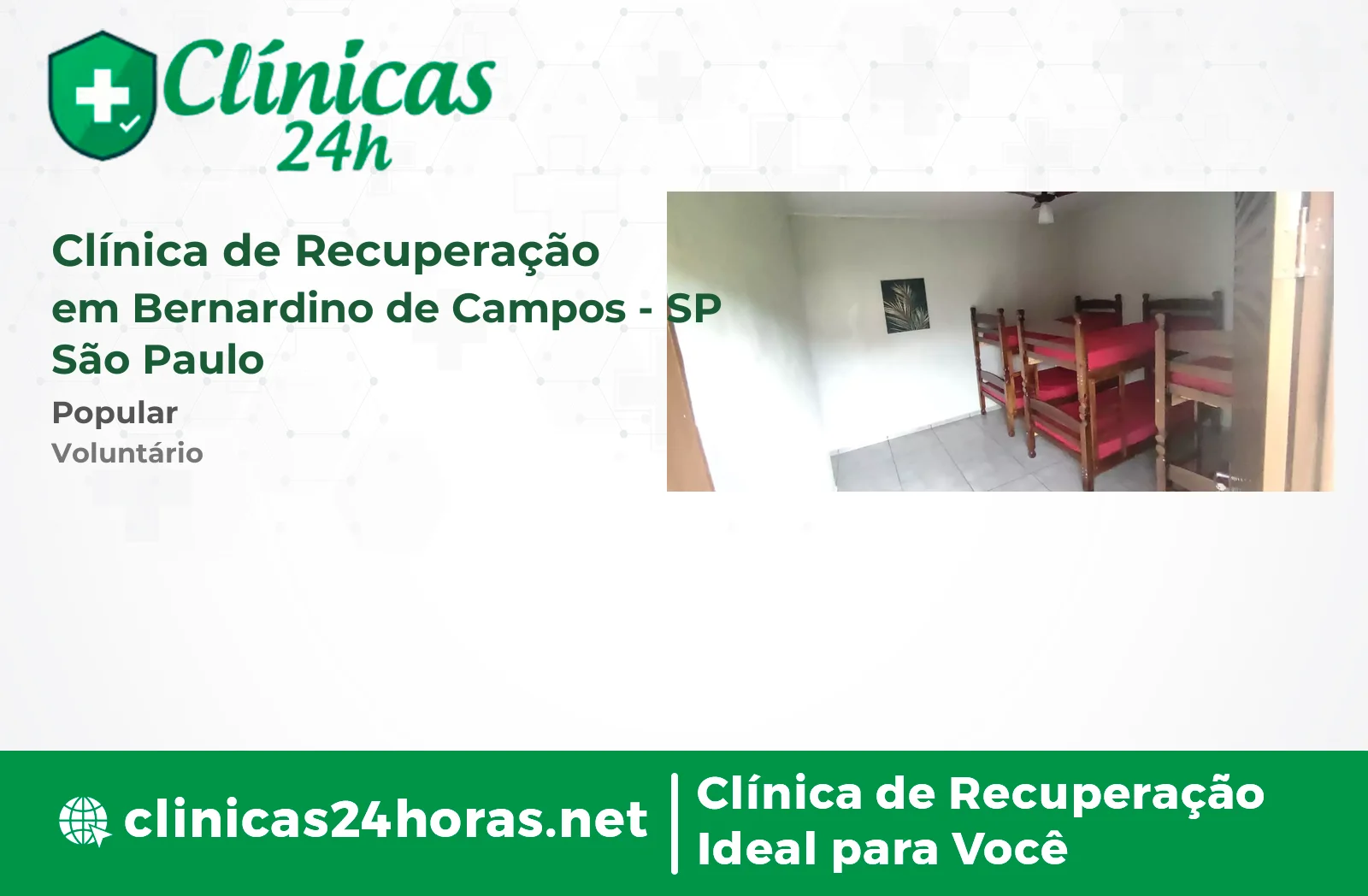 Clínica de Recuperação em Bernardino de Campos Feminina