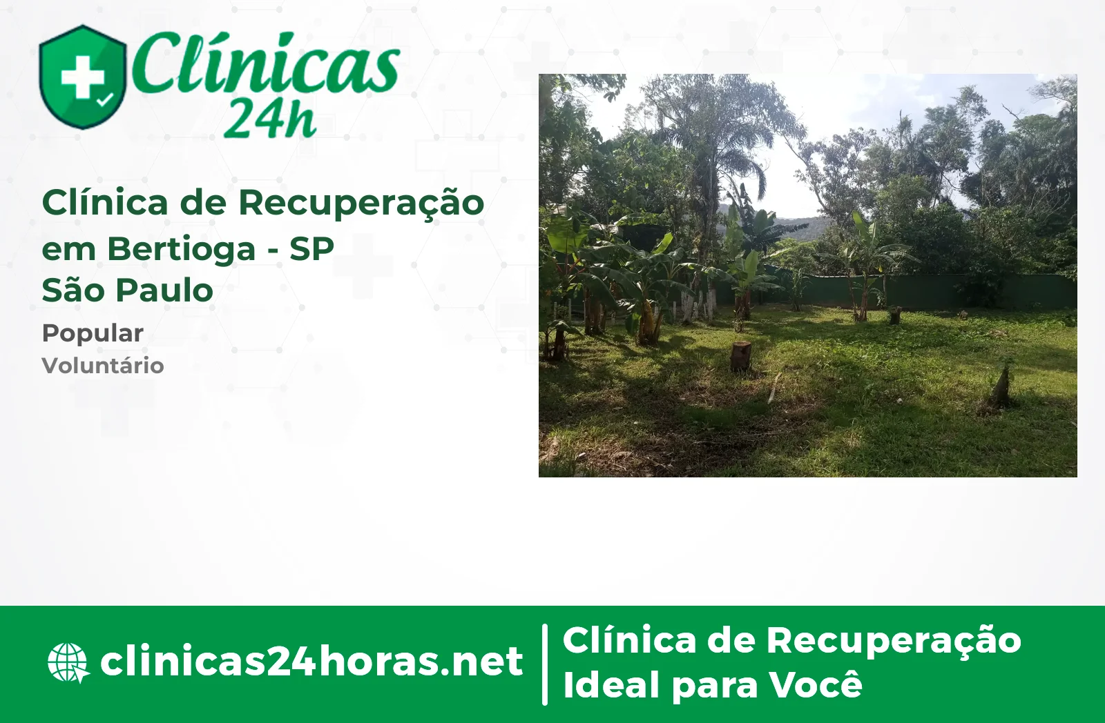 Clínica de Recuperação em Bertioga Masculina