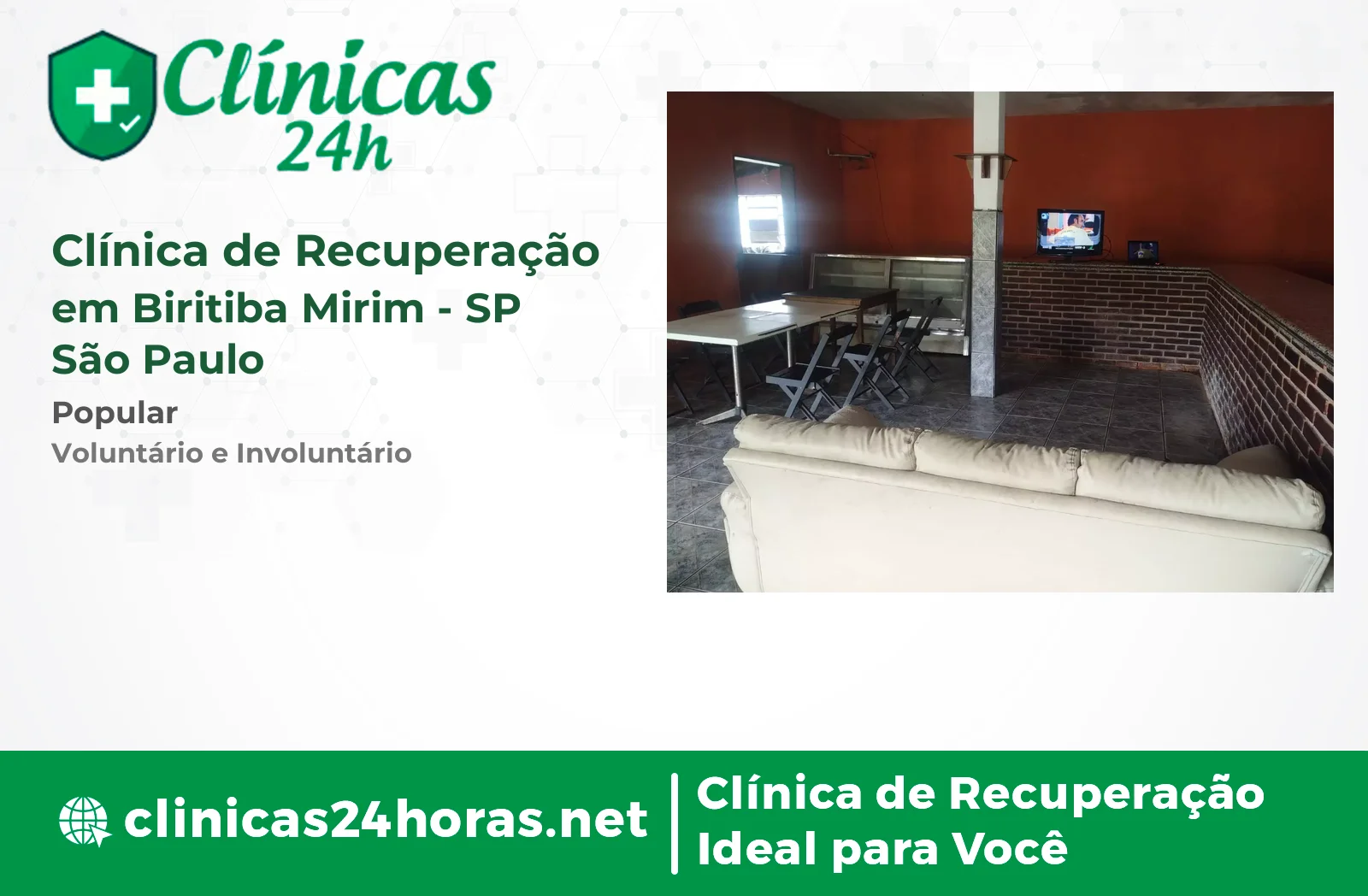 Clínica de Recuperação em Biritiba Mirim Masculina 2