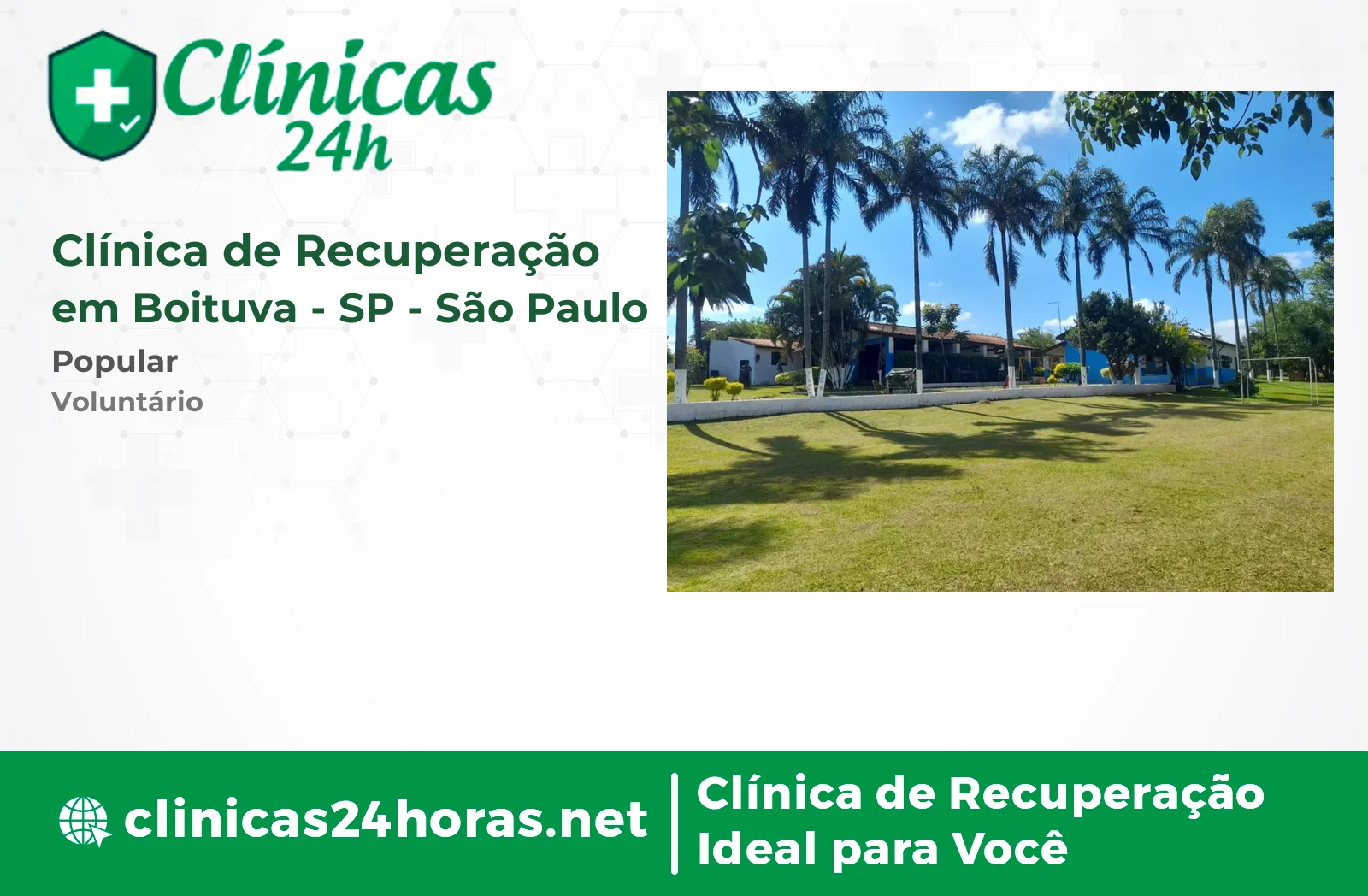 Clínica de Recuperação em Boituva Masculina