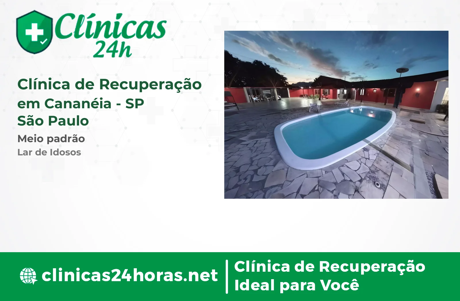 Clínica de Recuperação em Cananéia Mista