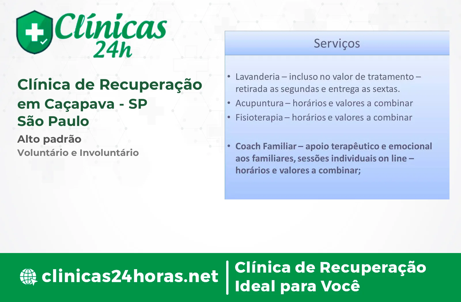 Clínica de Recuperação em Caçapava Feminina 2